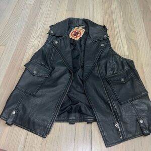 JouJou Faux Leather Biker Jacket Vest